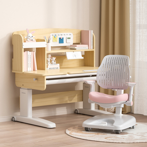 Estación de <span class=keywords><strong>estudio</strong></span> ergonómica para niños con escritorio inclinado, esquinas anticolisión, cajón de papelería integrado, <span class=keywords><strong>centro</strong></span> de aprendizaje para niños - Product Image 5