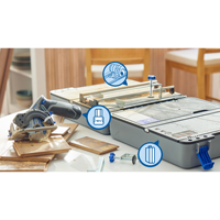 Station de scie portative DREMEL Blueprint F013CS12JM avec banc 12V pour le travail du bois, fabriquée en Italie, styles horizontal/vertical