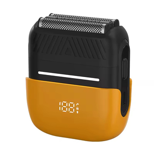 เครื่องโกนหนวดไฟฟ้าขนาดเล็กสำหรับผู้ชาย IPX7 กันน้ำ ชาร์จผ่าน USB ใบมีดคู่ พกพาสะดวก โกนได้ละเอียด - Product Image 3