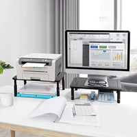 Support de moniteur ergonomique iDock à 3 niveaux de hauteur réglable en métal pour imprimante et ordinateur