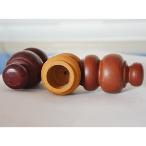 Ensemble de tringles à rideaux décoratives pour fenêtre de 28mm Supports de poteau à rideau en bois rouge Supports pour tringles A Rideaux Barra De Cortina - Product Image 5