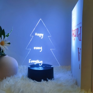 Support d'affichage lumineux LED personnalisé avec logo, enseigne néon gravée au laser pour lampe de table veilleuse connectée - Product Image 4