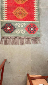 Tribal Boho <b>Runner</b> <b>Rug</b> | Handmade Wool Jute Geometric Carpet <b>for</b> Farmhouse Hallway Entryway Bedroom Living Room Decor - Product Image 5