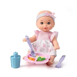 8.5 Inches Vinyl Dolls for Kids Pretend Play Feeding Game Baby Doll