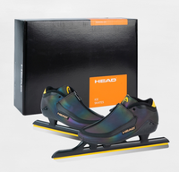 En stock, patins à roulettes de vitesse sur glace professionnels pour adultes de haute qualité, en fibre de carbone HEAD, lame en acier inoxydable, légers et confortables