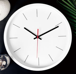 10 /12 Inch Round Custom Cheap <b>Plastic</b> Printed Simple Wall Clock for Promotion - Product Image 5