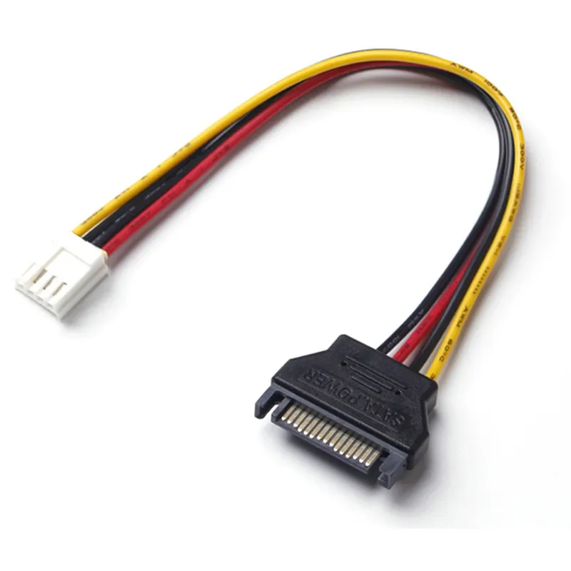 SATA 15 Pin male To mini 4 Pin Female FDD Floppy Adapter Hard Drive Power Cable 18cm mini 4p to sata