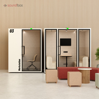 Cabine de réduction du bruit Soundbox, cabines de bureau privées, boîte insonorisée, boîte de réunion, cabine de bureau moderne en intérieur