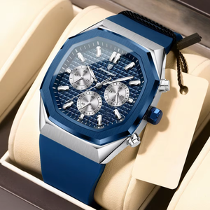 Reloj de Cuarzo Poedagar 893 Nuevo, Impermeable, para Hombre, Estilo Ejecutivo, con Calendario, Diseño de Lujo, Esfera de 30 mm, Acero Inoxidable - Product Image 2