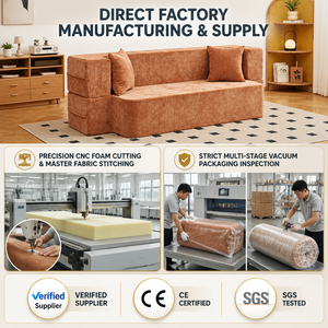 Divano Letto Modulare Comprimibile Sottovuoto 2-3 Posti Pieghevole <span class=keywords><strong>con</strong></span> Rivestimento Rimovibile e Lavabile per Soggiorno - Product Image 6