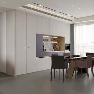 Buffet en bois massif réglable de haute qualité pour bar à domicile, cuisine, salle à manger - Design moderne, tiroirs à fermeture douce, faciles à fermer - Product Image 3