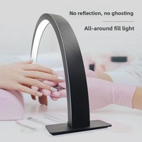 Lampe de bureau LED en forme de U à trois températures de couleur pour salon de beauté, tatouage, sourcils et cils, idéale pour l'extension d'ongles en forme de demi-lune