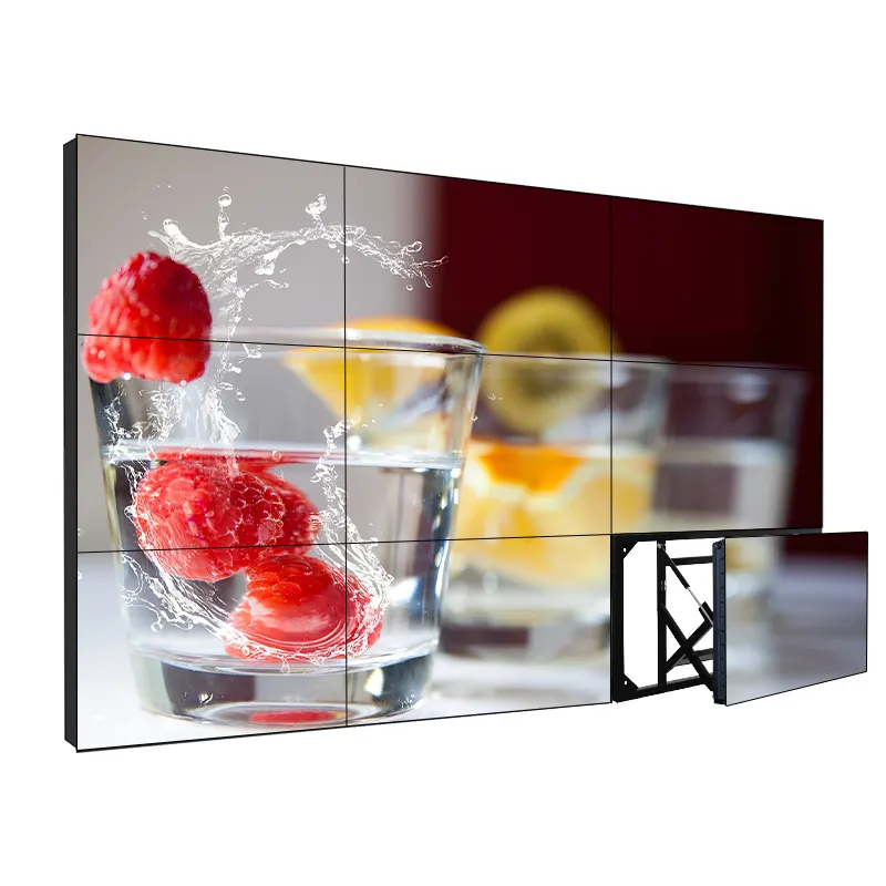 46 49 55 inch indoor 4k 2x2 3x3 mutil splicing advertising player screen narrow bezel 1.8mm 3.5mm display lcd video wall india