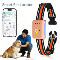 Collier GPS intelligent pour animaux de compagnie avec étanchéité IP67, suivi en temps réel, localisateur anti-perte pour chiens et chats