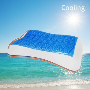 Cuscino in Memory Foam con Gel Rinfrescante Blu, Ecologico, a Lento Ritorno, Lavabile in Lavatrice, Supporto per il Collo, per Chi Soffre il Caldo, per Hotel - Product Image 3