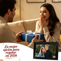 Cadre photo numérique Wi-Fi de 7 pouces en ABS transparent avec vidéo, batterie rechargeable, rotation automatique, logo personnalisé, cadeau