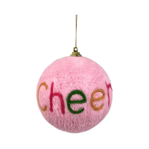 Boule de Noël personnalisée en feutre de <span class=keywords><strong>laine</strong></span> écologique faite à la main avec logo, décoration suspendue pour sapin de Noël, vente en gros - Product Image 1
