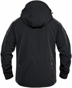 Men's Winter <b>Thin</b> Design Bonded Softshell Safari <b>Jacket</b> <b>Waterproof</b> Breathable Windproof with Stand Collar - Product Image 2