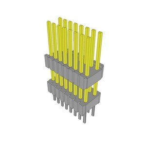 Conector DWM-08-58-<span class=keywords><strong>L</strong></span>-D-345 16P Espaçador de Conector Flexível DWM com Empilhamento, Conector DWM0858LD345 Banhado a Ouro 1.27mm para Furo Passante - Product Image 1