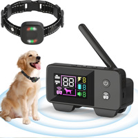 Collier de dressage anti-aboiement intelligent rechargeable, étanche, en plastique, avec télécommande automatique (bip et vibration), sûr pour les chiens