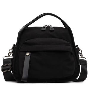 Mochila de lona de bloque de color con múltiples compartimentos Bolso de hombro individual o doble convertible - Product Image 5