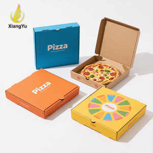 Boîtes à <span class=keywords><strong>pizza</strong></span> en gros, carton ondulé, logo personnalisé imprimé, qualité alimentaire, résistantes à la graisse, robustes, 12 pouces, pour les fournitures des pizzerias - Product Image 1