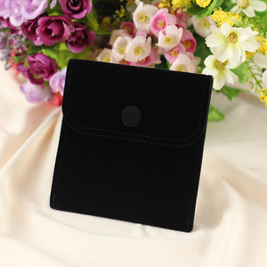 Orecchino in microfibra in pelle scamosciata borsa per gioielli in velluto nero rossetto regalo porta cosmetici Logo personalizzato piccola busta in microfibra - Product Image 6