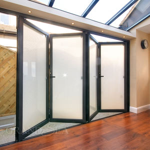 2.0mm aluminium pintu dengan tirai dalam eksterior aluminium louver pintu - Product Image 5