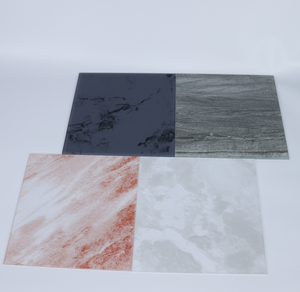 Panneau de verre décoratif à motif marbré, verre trempé imprimé pour cloisons murales intérieures, sols et décoration de bâtiments - Product Image 1