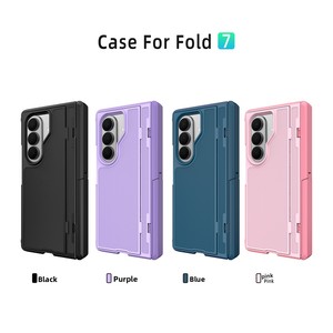 เคสโทรศัพท์รุ่นใหม่ Huanmin สำหรับ Samsung Fold7/ เคสโทรศัพท์แบบพับได้ลด 40% พร้อมขาตั้งและป้องกันบานพับ จัดส่งข้ามประเทศ - Product Image 4