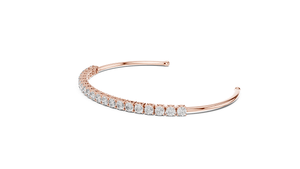 Luxury Lab Grown Diamond Rose Gold Charm <b>Bracelet</b> Modern Fashion Jewelry Gift Accessory Custom Designer Wristwear - Product Image 4