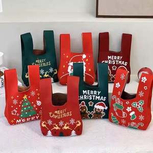 2025 Hot Selling Handmade <b>Knitting</b> Knit <b>Tote</b> <b>Bag</b> for Christmas Knot Wrist <b>Bags</b> Knitted Handbag - Product Image 1