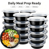 Freshware – Bols de préparation des repas en plastique avec couvercles, sans BPA, empilables, compatibles micro-ondes/lave-vaisselle/congélateur, 16 oz/40 oz