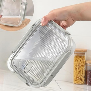 304 Stainless Steel Bento Box Leak-Proof Lunch Box <b>with</b> Removable Divider Microwave Safe Food <b>Container</b> for Adult Office Travel - Product Image 2