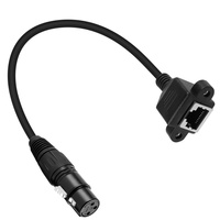 Câble audio XLR3 mâle vers RJ45 femelle avec connecteurs, conducteur en acier plaqué cuivre, modèle YR-L-40-B3 pour la série de contrôleurs DMX-CON
