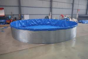 Pecera Redonda de PVC Resistente y Personalizable SDM con Generador de Oxígeno para Acuicultura y Estanques de Peces (Azul) 3m-30m - Product Image 3