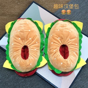 Taco divertido de diseñador de lujo de Otoño/Invierno para zapatillas para hombres y mujeres, felpa peluda y acogedora con suela de <span class=keywords><strong>EVA</strong></span>, forro de PVC para dormitorio - Product Image 5