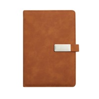 Ensemble cadeau de carnet de planification A5 personnalisé, comprenant un carnet à couverture rigide en cuir polyuréthane et des marque-pages avec logo