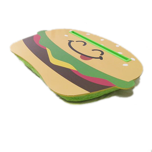 โต๊ะวางแล็ปท็อปพับได้อเนกประสงค์รูปทรงแฮมเบิร์กสำหรับเขียนหนังสือวาดรูปทานอาหารพร้อมเบาะ - Product Image 1