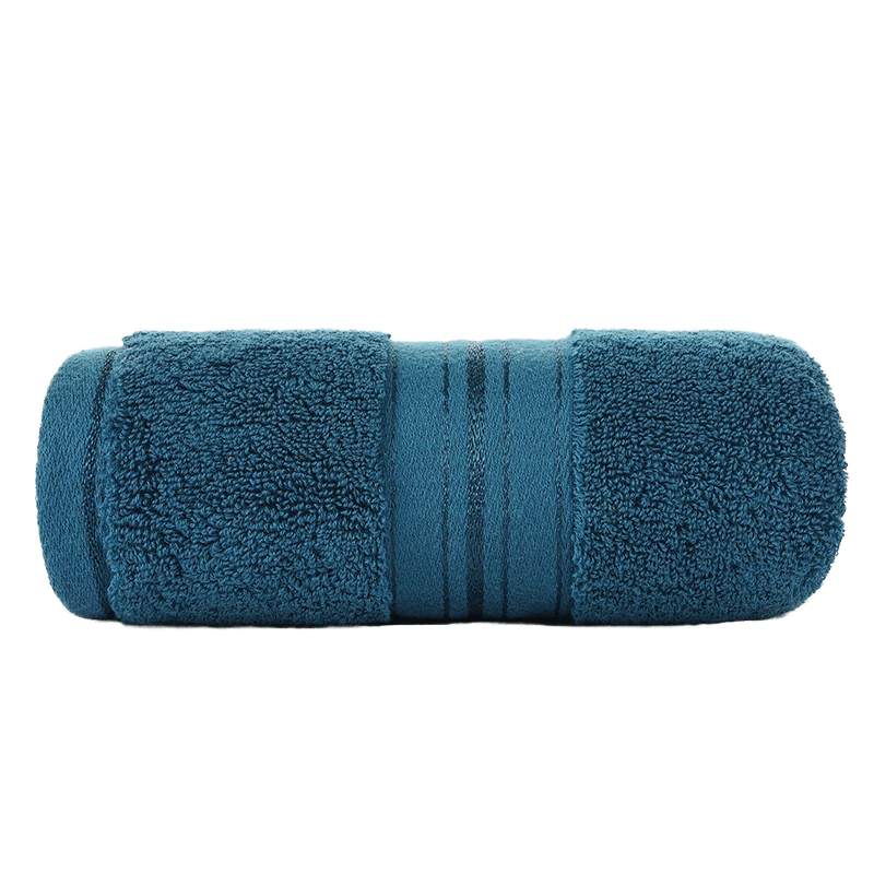 Manufacturer Wholesales Gold Wire Embroidered Face Towels Pure Cotton Thickened Absorbent Woven Technics for Home Solid Color