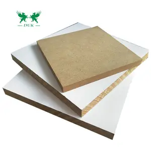 E0 4*8英尺12毫米白色三聚氰胺中纤板，用于制作家具木质中纤板作为橱柜