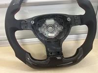 Volant en cuir et fibre de carbone au design sportif pour VW Golf Passat pour Audi A4 A5 Q5 SEAT Leon Toledo Altea