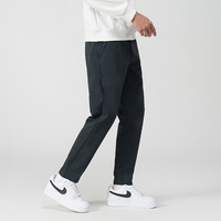 Pantalon Chino Décontracté et Habillé pour Homme avec Logo Personnalisé, Coupe Droite, Boutons et Passants de Ceinture, Idéal Automne-Hiver, Extérieur, Service OEM