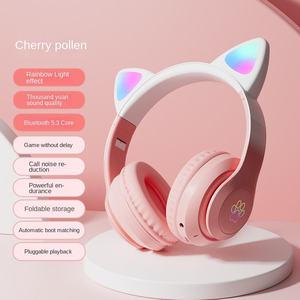 Mới JST-28PRO Gradient Tai nghe có thể gập lại cắm trong tai nghe không dây Tai Mèo (hấp Cat-ear hình bánh mì) Chân Mèo - Product Image 3