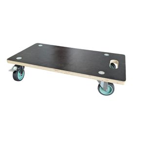 Мебельная тележка грузоподъемности 300 кг, тележка с двумя колесиками с тормозами, деревянная тележка на платформе - Product Image 1