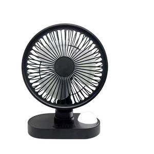 Ventilateur de bureau silencieux de 8 pouces, alimenté par batterie, avec lumière, pour la maison, le bureau ou le dortoir - Product Image 3