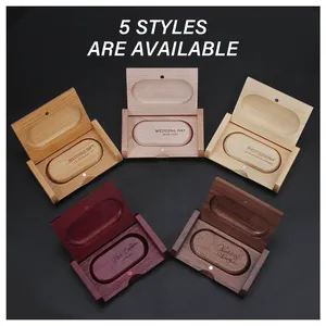 1pcs miễn phí Logo gỗ + Hộp USB 2.0 Ổ Đĩa Bút 4GB 16GB 32GB 64GB Flash Drive Memory Stick chụp ảnh đám Cưới Quà Tặng U đĩa - Product Image 3