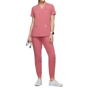 Yuhong Unisex Enfermeras Scrubs Uniforme Set Grays Anatomy Verpleging Ready Ship Pink Light Green Scrub Suit para uniformes <span class=keywords><strong>de</strong></span> hospital - Product Image 2