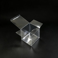 Boîte en PET transparente rectangulaire pliable pour emballage de petits articles – Boîtes en plastique transparentes carrées