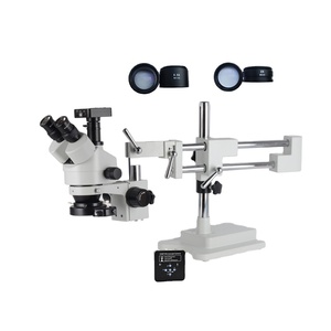 Cámara de microscopio industrial USB de <span class=keywords><strong>21Mp</strong></span> 3.5X-90X Simul Focal <span class=keywords><strong>Digital</strong></span> Soporte de doble pluma microscopio estéreo Trinocular 144PC Luz - Product Image 1